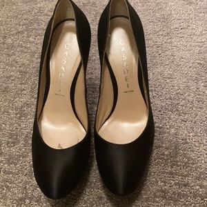 Casadei satin black heels